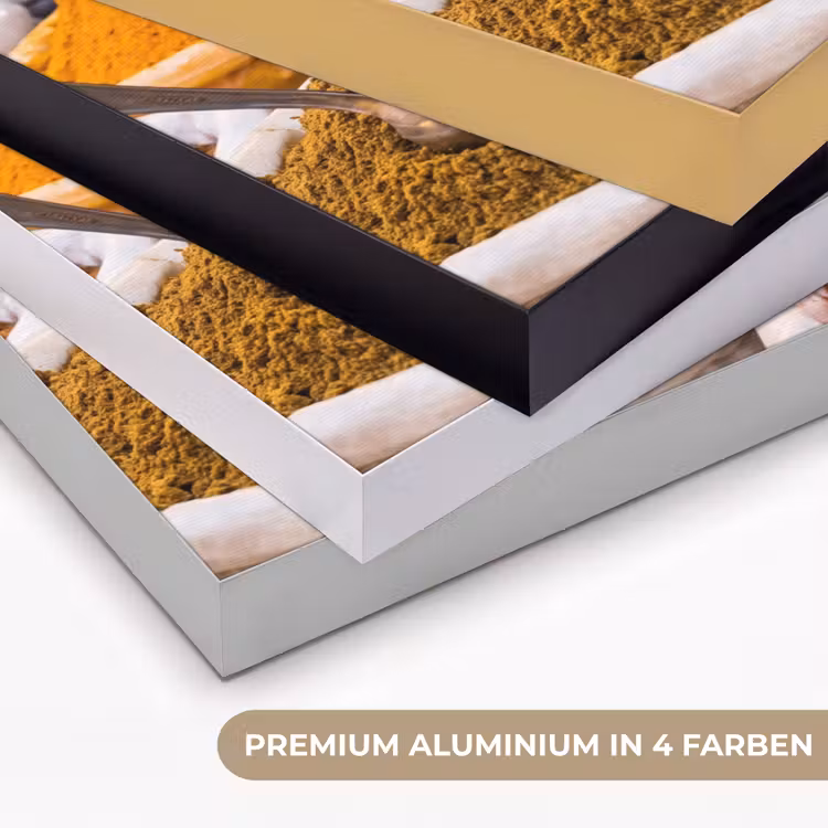 Art Frame - Kräuter – Markt – Essen - Kruiden - Markt - Eten Textielframe zwart klein