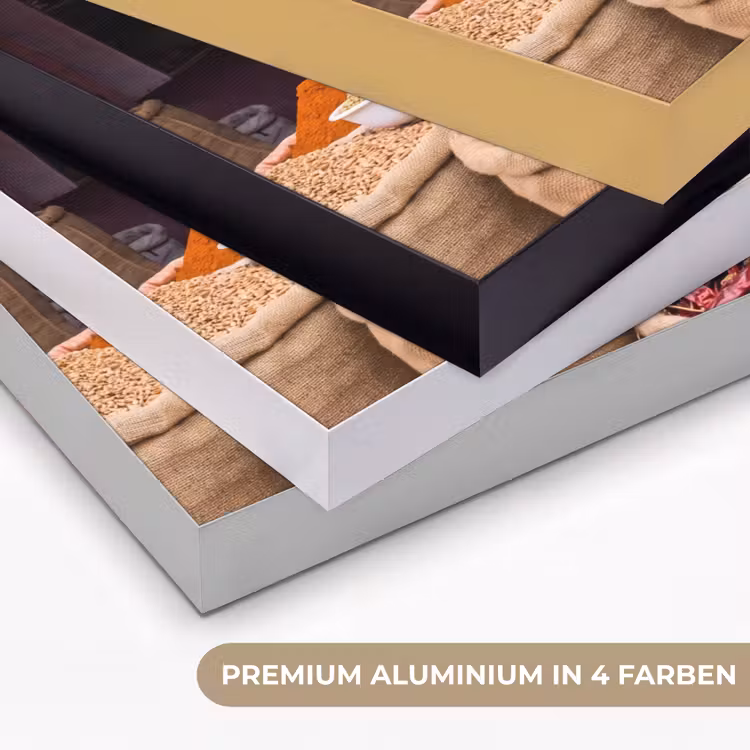 Art Frame - Kräuter – Markt – Rosa - Kruiden - Markt - Roze Textielframe zwart klein