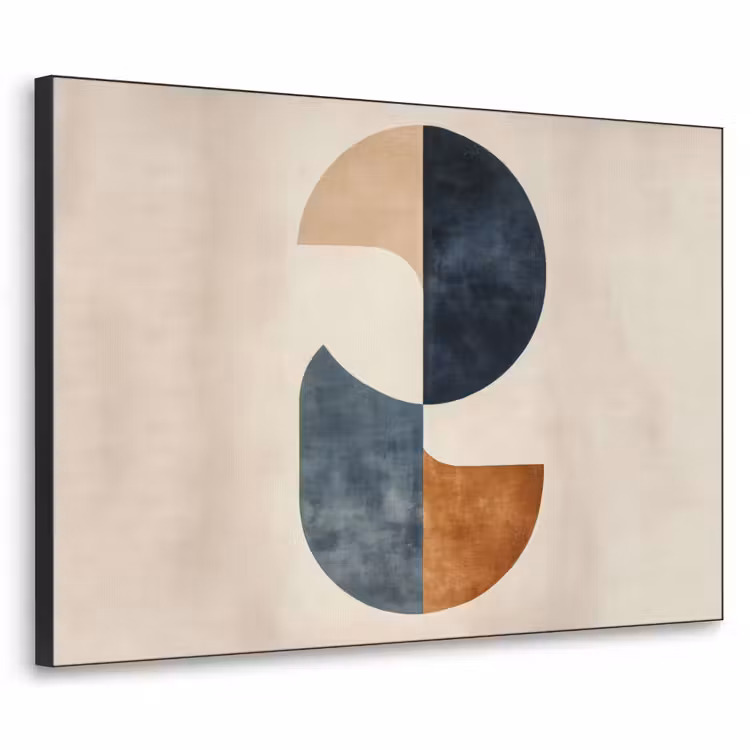 Cirkels - Abstract - Kleurrijk Textielframe - compleet frame klein -3d