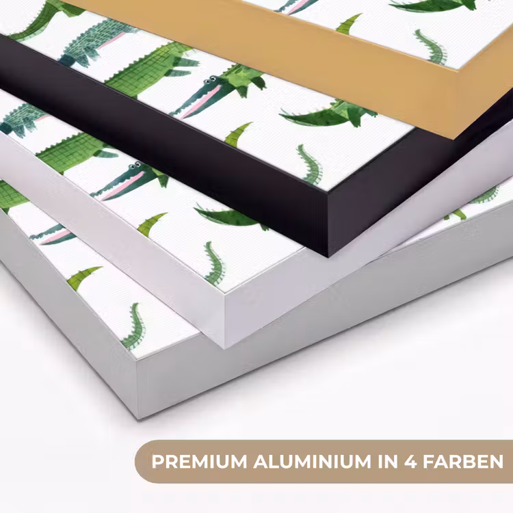 krokodillen - Speels - Groen Textielframe zwart klein 947 -USP_kleurenDE