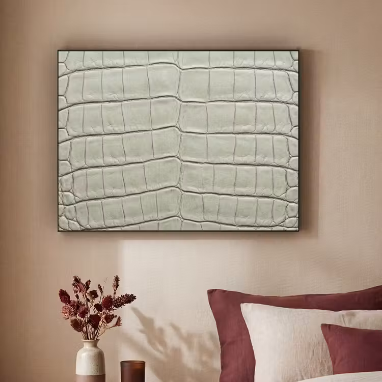 Krokodillenleer - Schubben - Groen Textielframe zwart klein -sfeer1