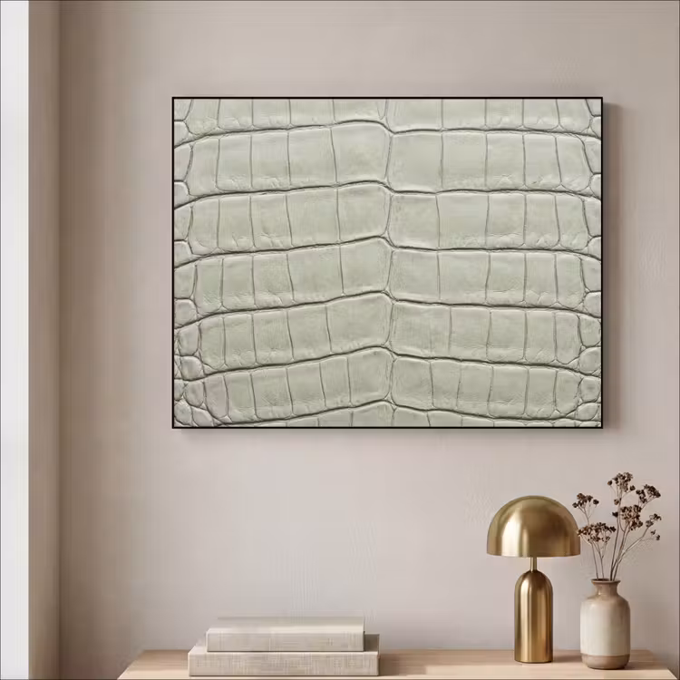 Krokodillenleer - Schubben - Groen Textielframe zwart klein -sfeer2