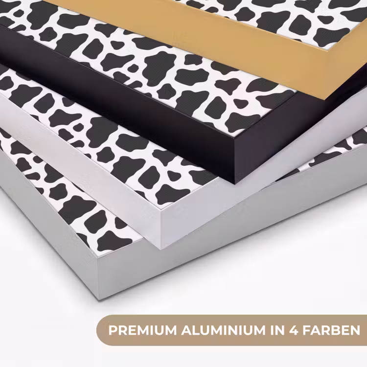 Koe - Vlekken - Patroon - Zwart Textielframe zwart klein 947 -USP_kleurenDE