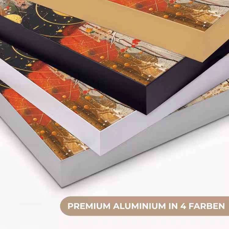 Kunst - Abstract - Aesthetic - Goud Textielframe zwart klein -USP_kleurenDE