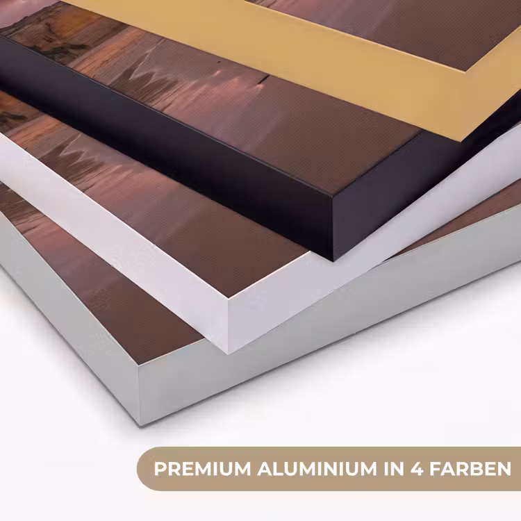 Kust - Rots - Zonsondergang - Zee - Natuur Textielframe zwart klein -USP_kleurenDE