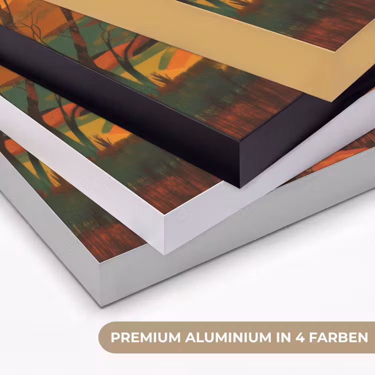 Landschap - Afrikaans - Zon Textielframe zwart klein -USP_kleurenDE