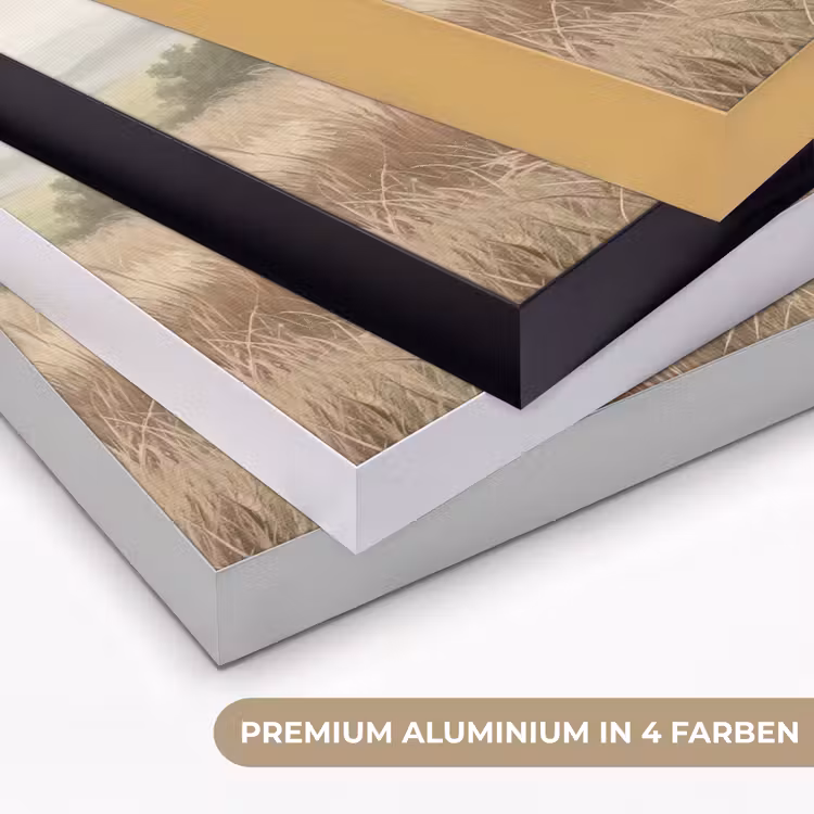 Landschap - Minimalistisch - Beige Textielframe zwart klein -USP_kleurenDE
