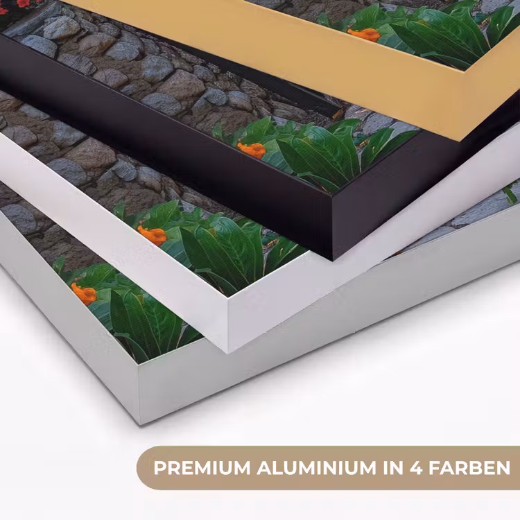 Landschap - Hek - Pad - Zonsondergang - Natuur Textielframe zwart klein -USP_kleurenDE