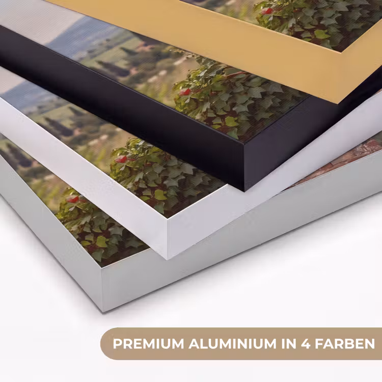 Lantaarn - Wijngaard - Landschap - Italiaans Textielframe zwart klein -USP_kleurenDE