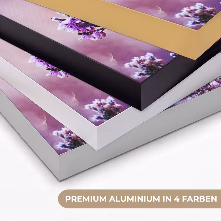 Lavendel - Winter - Bloemen - Paars Textielframe zwart klein -USP_kleurenDE