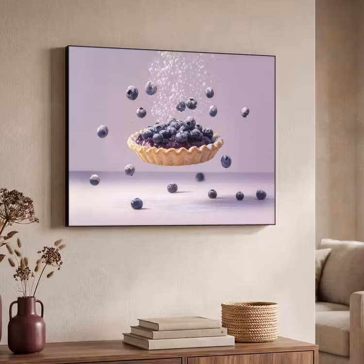 Eten - Taart - Bessen - Blauw Textielframe zwart klein -sfeer3