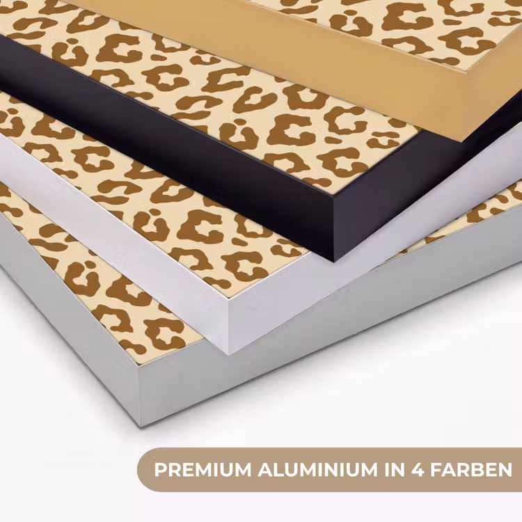 Luipaard - Bruin - Patroon Textielframe zwart klein 947 -USP_kleurenDE