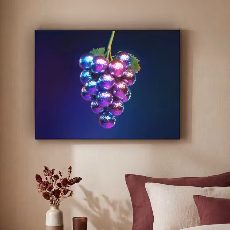 Paars - Disco - Feest - Druif Textielframe - compleet frame klein -sfeer1