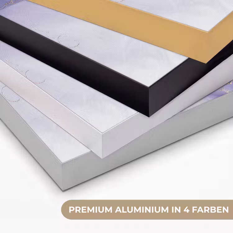 Paars - Modern - Marmer - Abstract Textielframe zwart klein -USP_kleurenDE