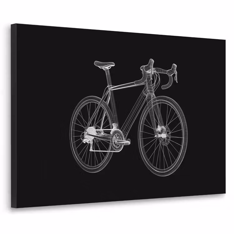 Lijnen - Illustratie - Wit Textielframe - compleet frame klein -3d