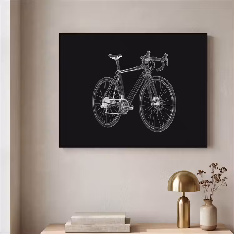 Lijnen - Illustratie - Wit Textielframe - compleet frame klein -sfeer2