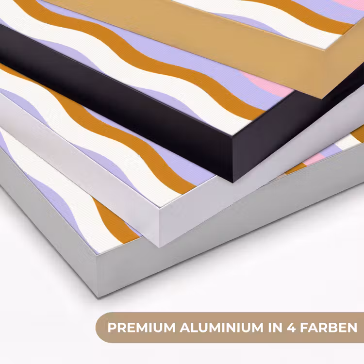 lijnen - Golven - Pastelkleuren - Patroon Textielframe zwart klein -USP_kleurenDE