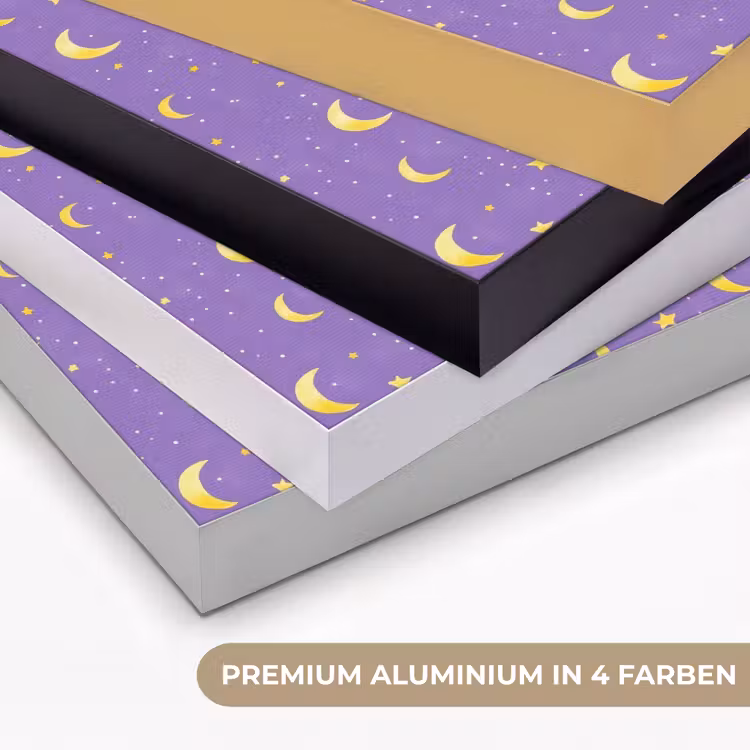 Manen - Sterren - Paars Textielframe zwart klein 947 -USP_kleurenDE