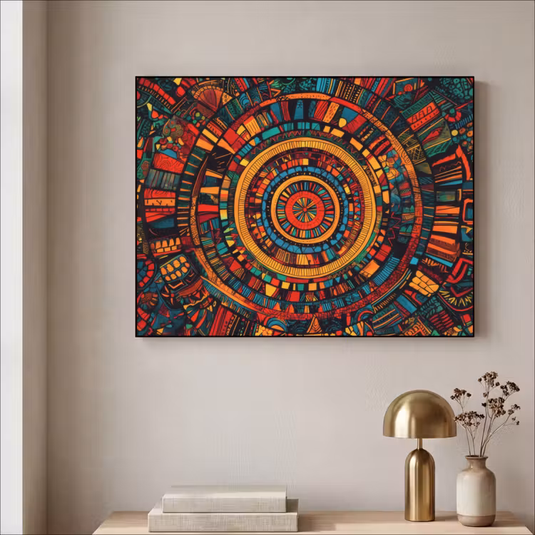 Mandala - Cirkels - Patronen Textielframe - compleet frame klein -sfeer2