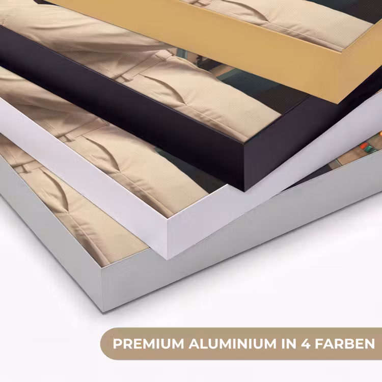 Art Frame - Mann – Kontrollraum – Strand - Man - Controlekamer - Strand Textielframe zwart klein
