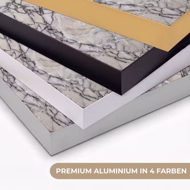Marmer - Aderen - Patroon - Wit - Grijs Textielframe zwart klein -USP_kleurenDE