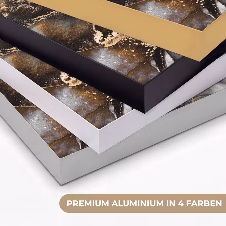 Marmer - Goud - Glitter - Luxe Textielframe zwart klein -USP_kleurenDE