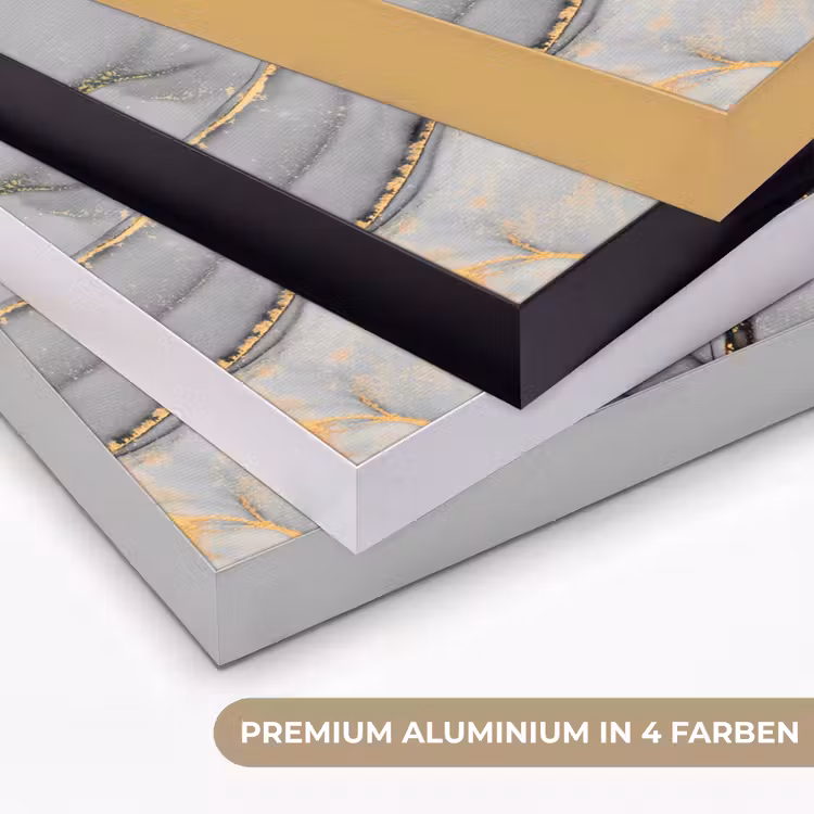 Marmer - Goud - Grijs Textielframe zwart klein -USP_kleurenDE