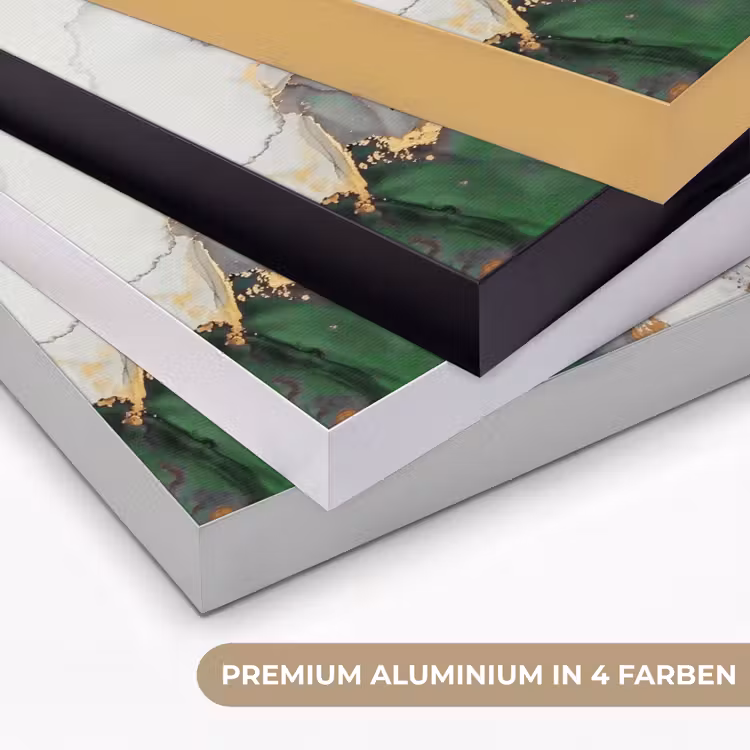 Marmer - Goud - Groen - Luxe Textielframe zwart klein -USP_kleurenDE