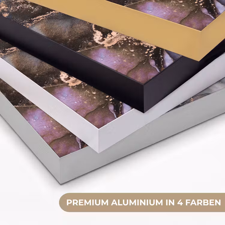 Marmer - Goud - Roze Textielframe zwart klein -USP_kleurenDE