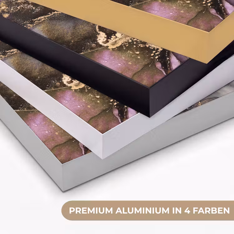 Marmer - Gold - Steen - Abstract Textielframe zwart klein -USP_kleurenDE