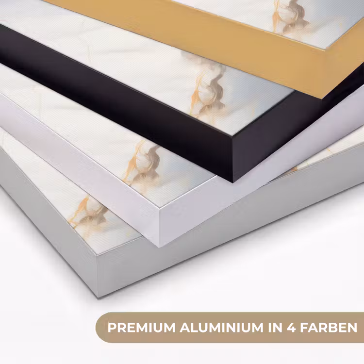 Marmer - Grijs - Goud Textielframe zwart klein -USP_kleurenDE