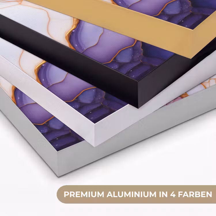 Marmer - Paars - Lila - Goud Textielframe zwart klein -USP_kleurenDE