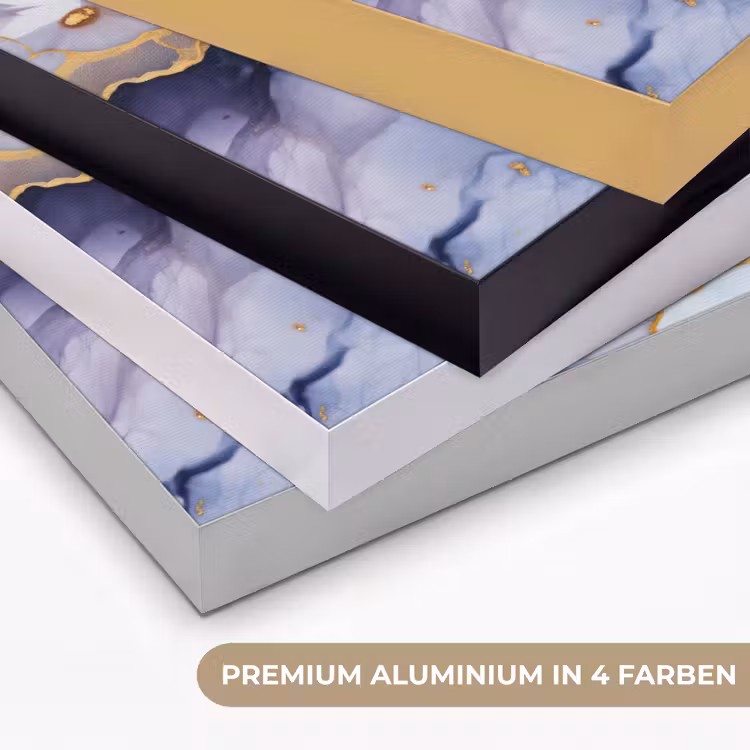 Marmer - Paars - Lila - Goud - Abstract Textielframe zwart klein -USP_kleurenDE