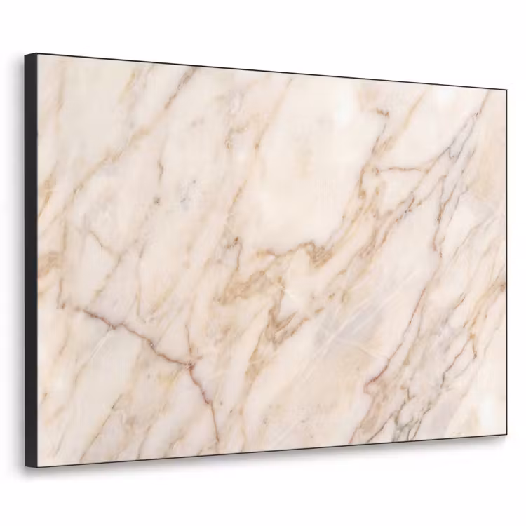 Marmer - Ader - Abstract - Wit - Goud Textielframe zwart klein -3d
