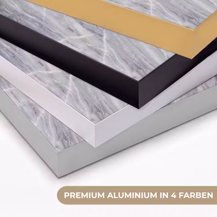 Marmer - Ader - Patroon - Abstract - Grijs Textielframe zwart klein -USP_kleurenDE
