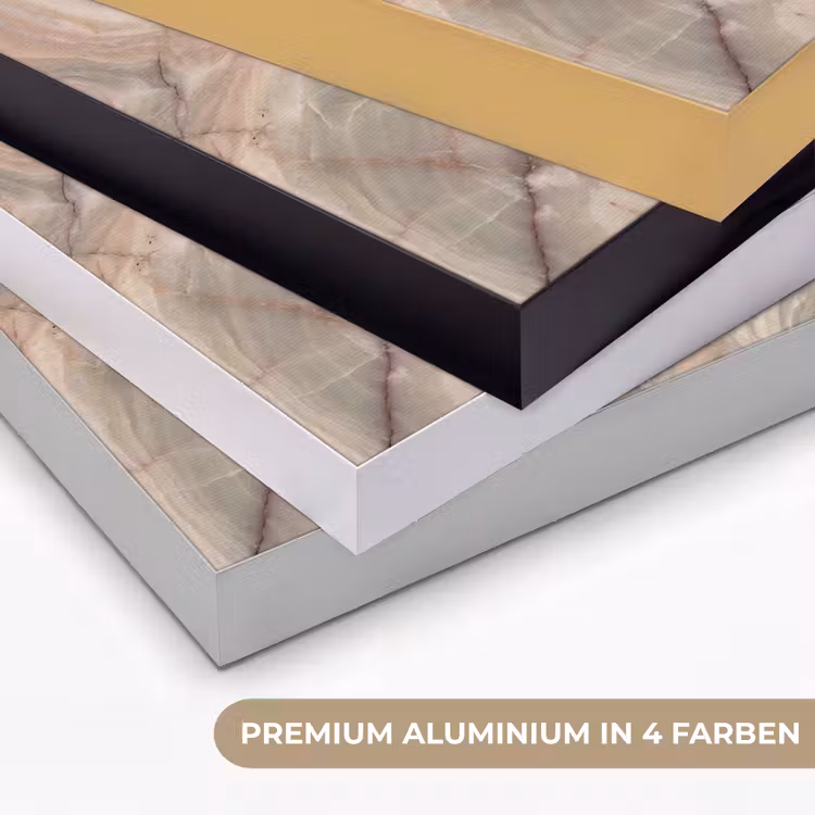 Marmer - Patroon - Abstract - Beige - Groen Textielframe zwart klein -USP_kleurenDE
