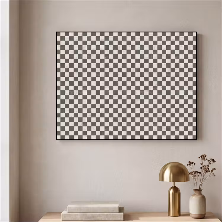 Marmer - Patroon - Grijs Textielframe zwart klein 947 -sfeer2