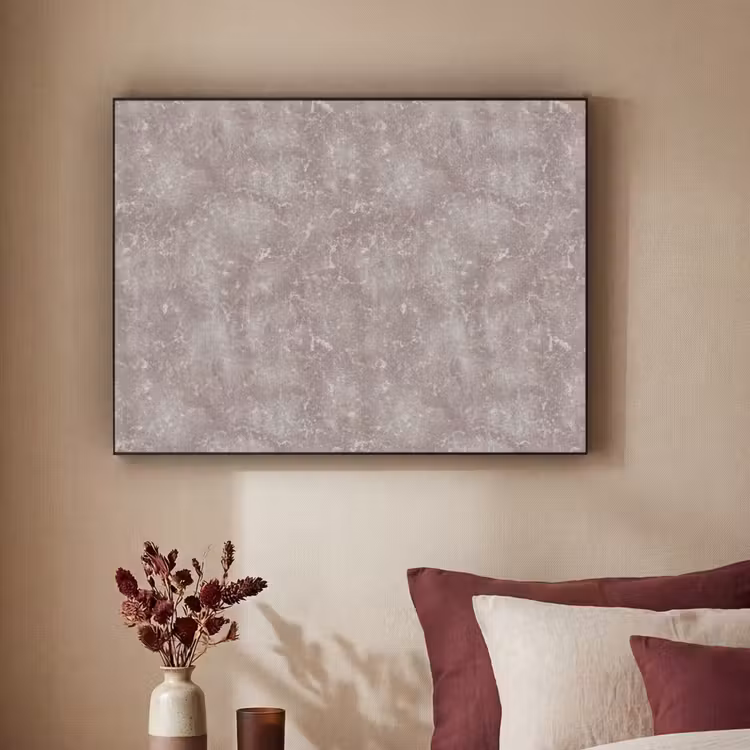 Marmer - Patroon - Mauve Textielframe zwart klein 947 -sfeer1