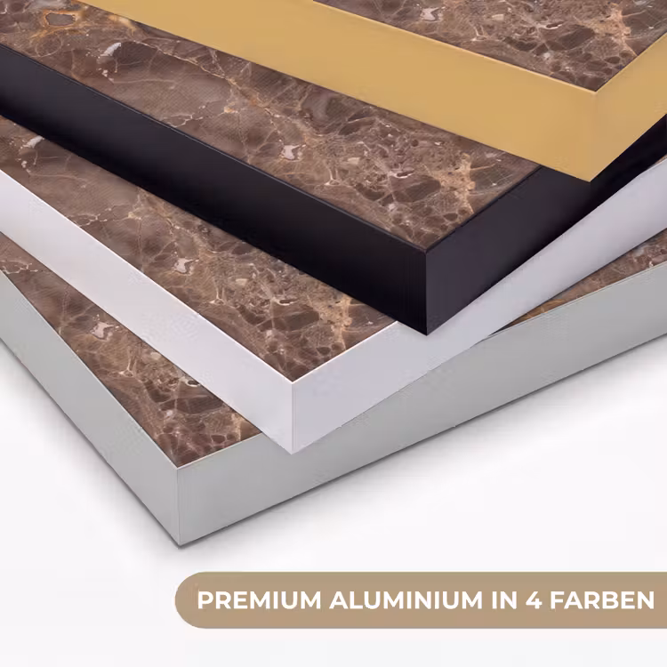 Marmer - Patroon - Natuur - Bruin - Goud Textielframe zwart klein -USP_kleurenDE