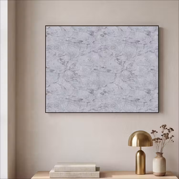Marmerplaat - Patroon - Grijs Textielframe zwart klein 947 -sfeer2