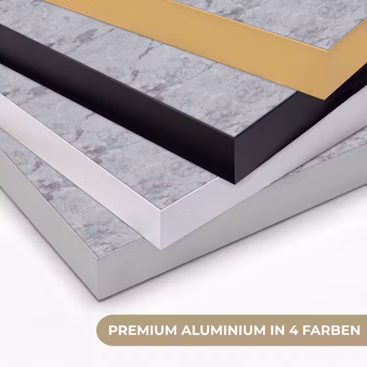 Marmerplaat - Patroon - Grijs Textielframe zwart klein 947 -USP_kleurenDE
