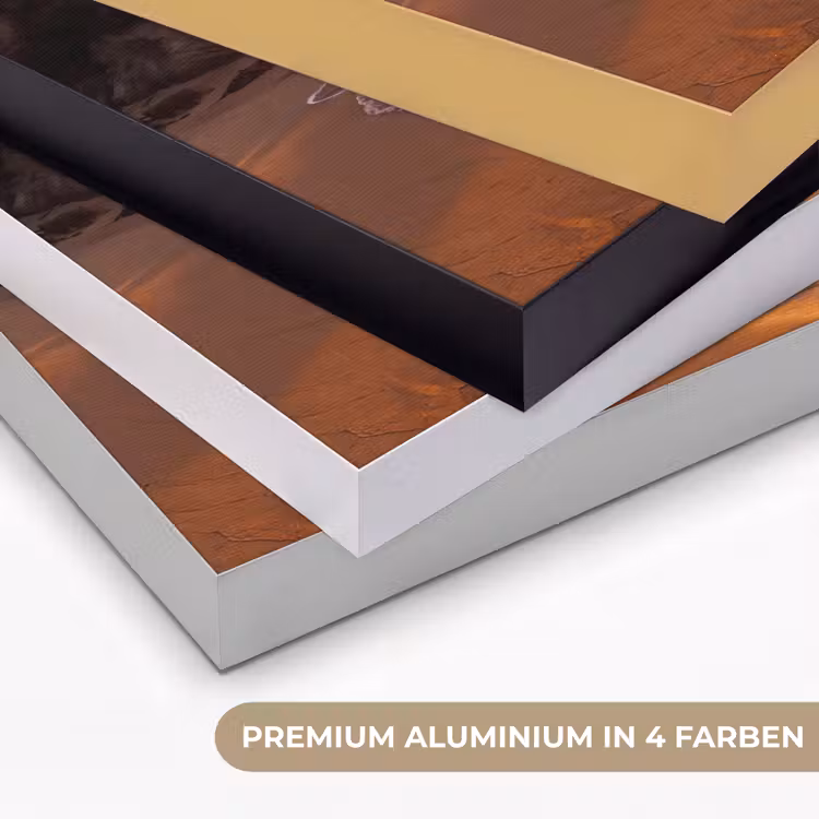 Zee - Kust - Zonsondergang - Natuur - Oranje Textielframe zwart klein -USP_kleurenDE