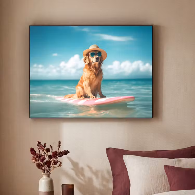 Zeewater - Hond - Golden retriever - Zonnebril Textielframe - compleet frame klein -sfeer1