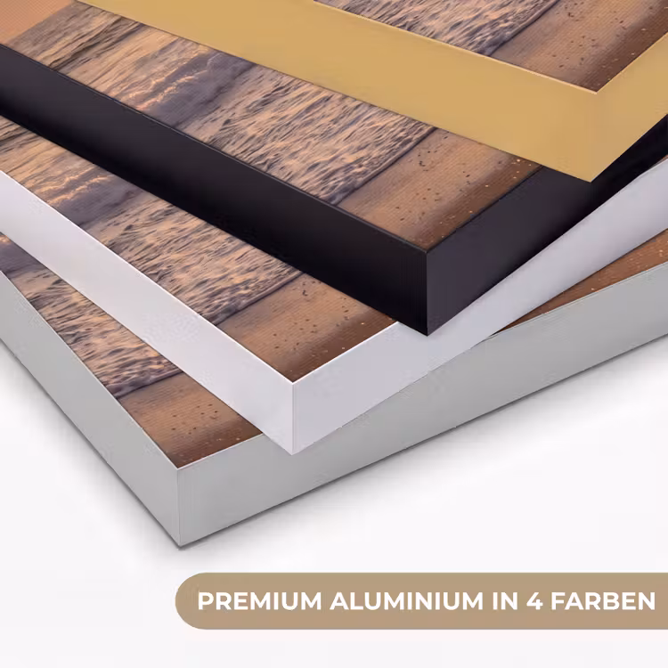 Mensen - Oceaan - Zonsondergang - Kust - Goud Textielframe zwart klein -USP_kleurenDE