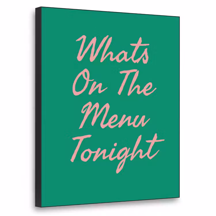 Menu - Quote - Roze Textielframe - compleet frame klein -3d