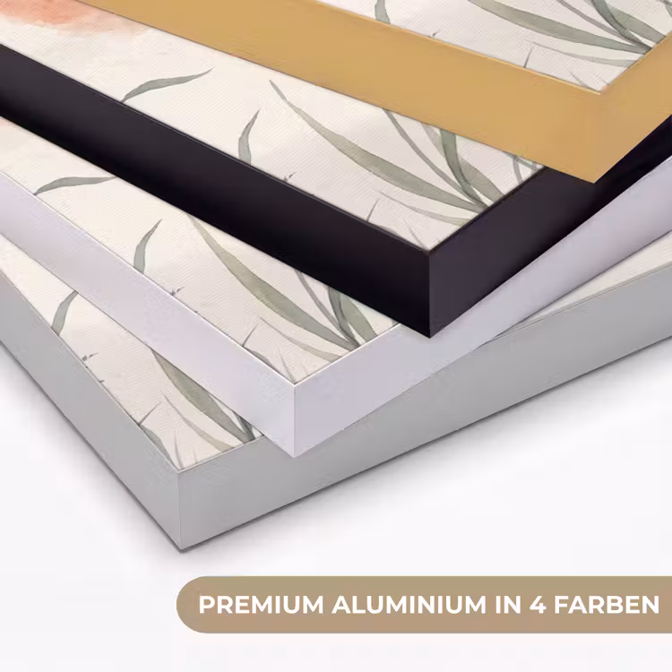 Minimalistisch - Bamboe - Groen Textielframe zwart klein -USP_kleurenDE