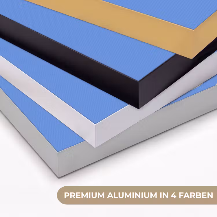 Minimalistisch - Organisch patroon - Blauw Textielframe zwart klein -USP_kleurenDE