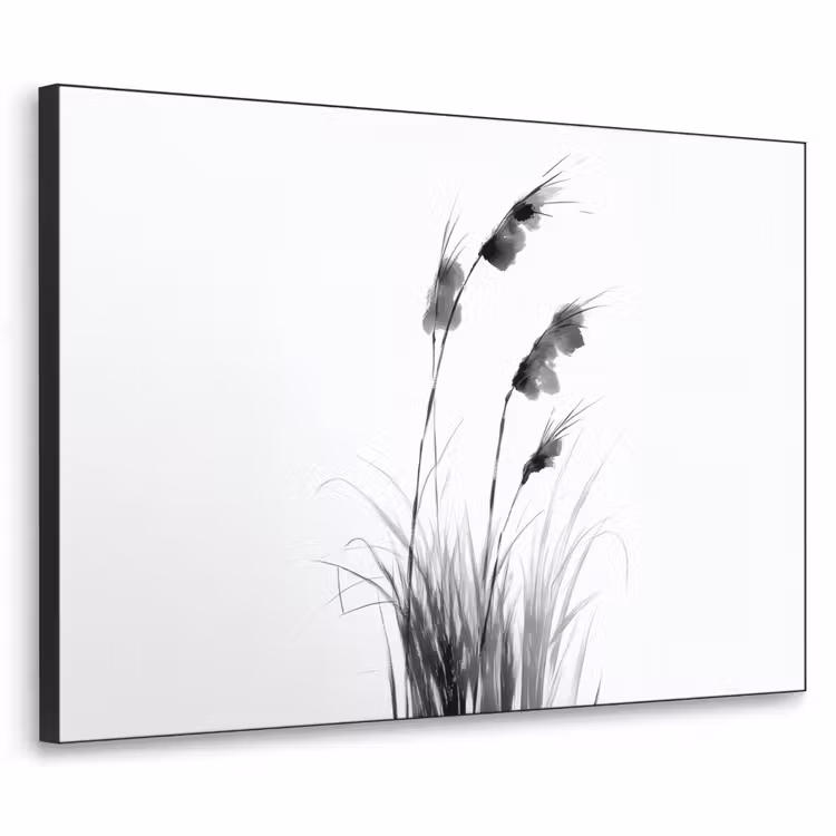 Minimalistisch - Stelen - Wit Textielframe zwart klein -3d