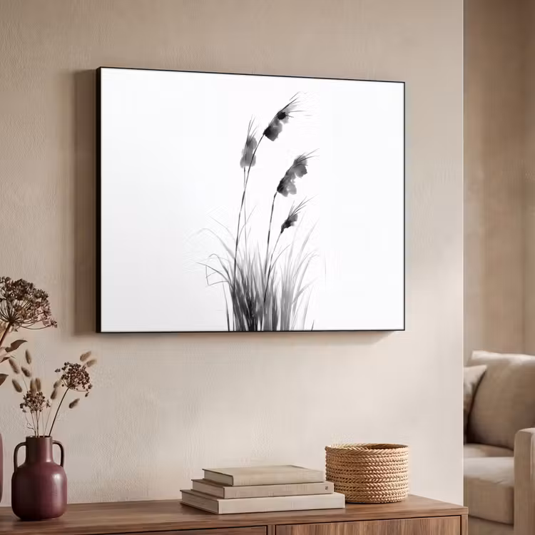 Minimalistisch - Stelen - Wit Textielframe - compleet frame klein -sfeer3