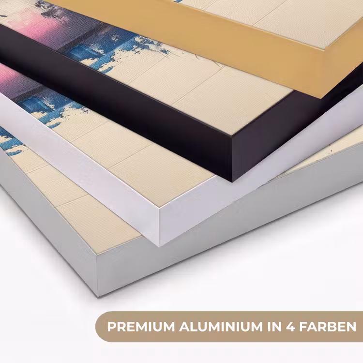 Modern - Verf - Kunst - Kleurrijk Textielframe zwart klein -USP_kleurenDE